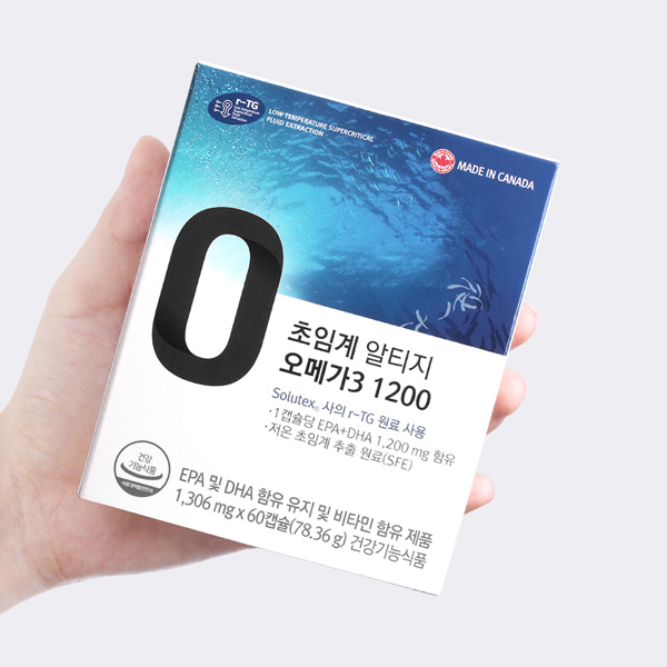 온푸드 초임계 알티지 rTG오메가3 저온초임계 1박스 선물세트 (2개월분)