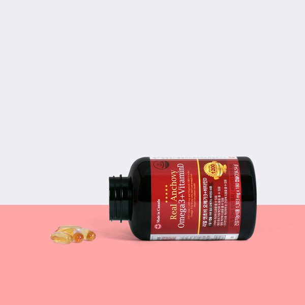 [루테인 증정] 온푸드 캐나다 리얼 엔초비 오메가3+비타민D 1병 6개월분 선물세트