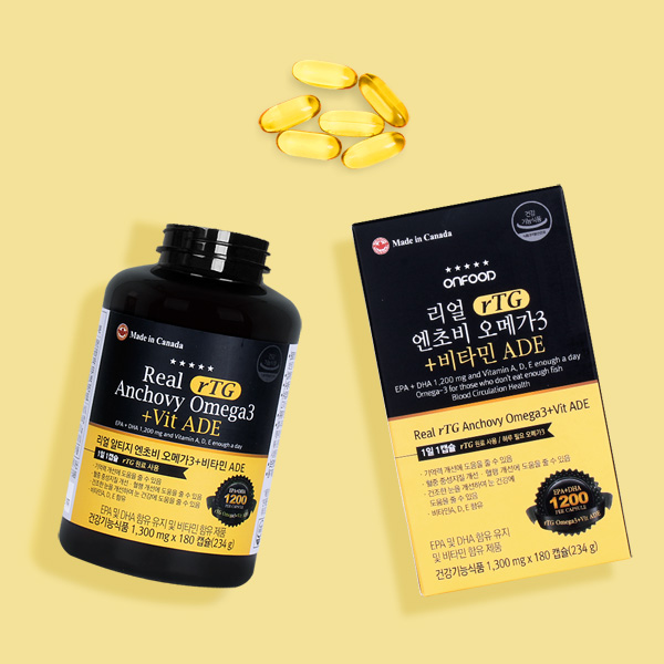 온푸드 리얼 알티지 rTG오메가3 비타민ADE 1병 (6개월분)